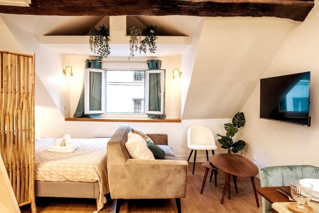 Spacious Studio In Paris Hyper Center - Smart Tv & Wifi - 4P Kültér fotó